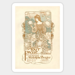 Art Nouveau Sheet Music Cover Sticker